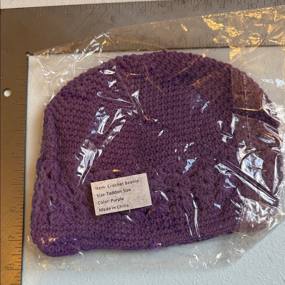 LeLaLo Violet Crochet Hat Toddler